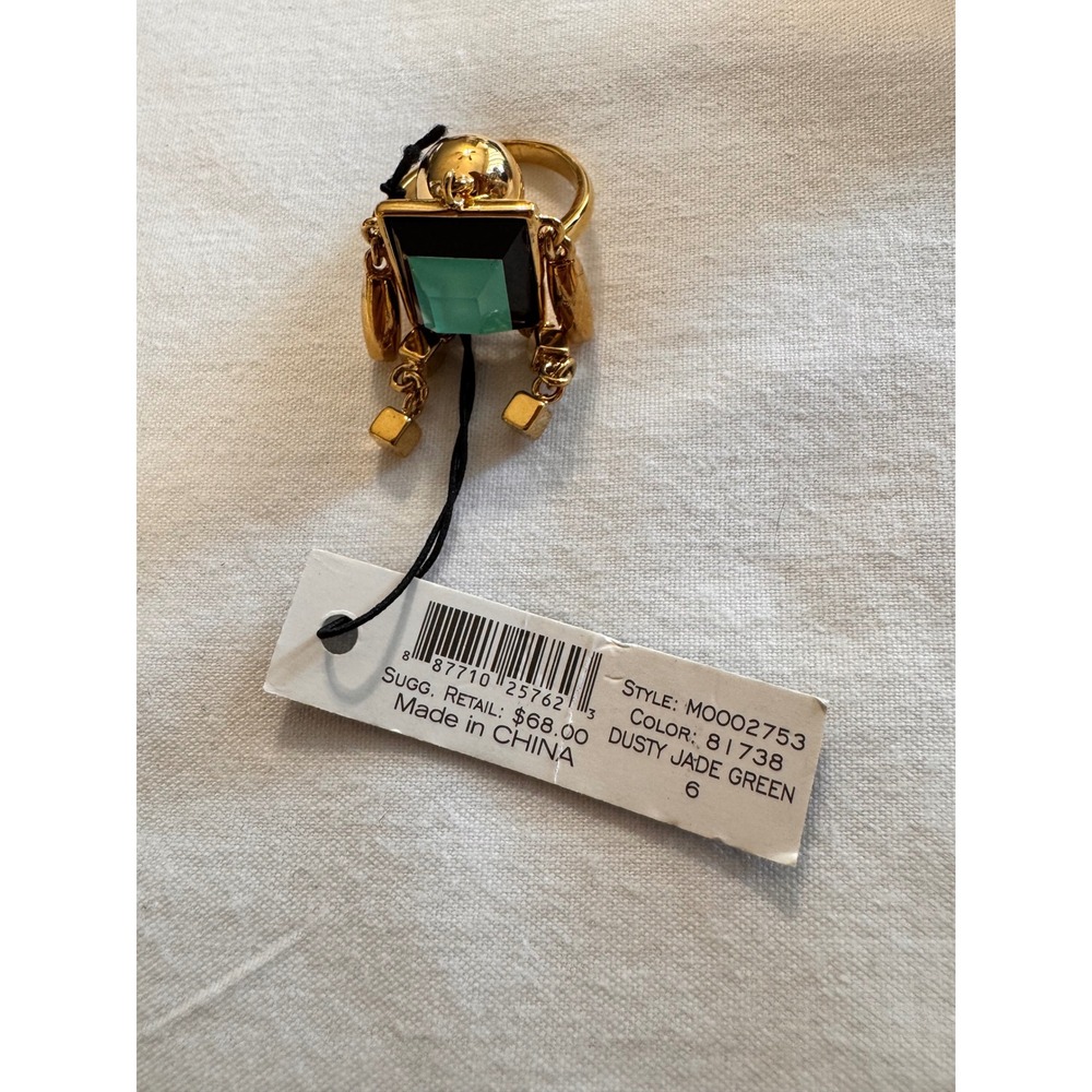 Marc by Marc Jacobs Ring Bundle Set Rose Gold Jade Green Portrait 3 Pieces NWT - Picture 4 of 8